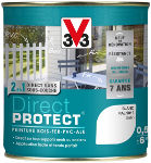 PEINTURE DIRECT PROTECT BLANC 0,5 L. BOIS / FER / PVC / ALU RAL 9016